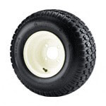 Traction Tire with Steel Beige Wheel - 8 Inch