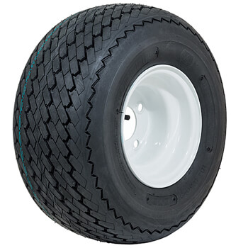 JakesLiftKits.com; White Steel 8 in Wheel with 18 in GTW Topspin Sawtooth Tire