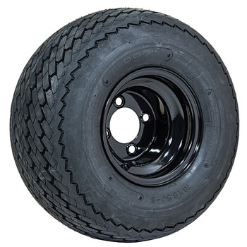 JakesLiftKits.com; Black Steel 8 in Wheel with 18 in GTW Topspin Tire